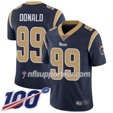 Maillot Homme Los Angeles Rams Aaron Donald 99 Nike Bleu 100th
